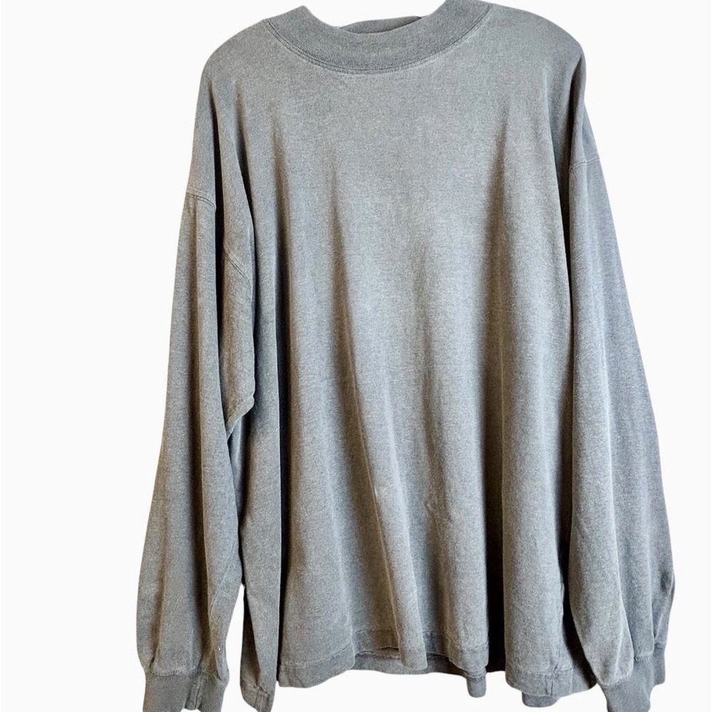 90s Eddie Bauer Long Sleeve T Shirt Size XL Vintage Gray Thick Comfy USA
